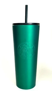 Bicchiere Starbucks Cold Cup primavera 2023 verde soft touch 24 oz acciaio inox nuovo - Foto 1 di 6