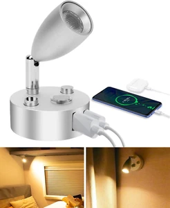 Luce LED 12V Camper Lampada Da Lettura LED Faretto Da Parete 12 Volt Dimmerabile - Foto 1 di 13