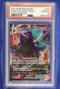 Calyrex VMAX 075 PSA 10 GEM Mint Chilling Reign Pokemon 2021 - Picture 1 of 11