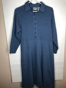 LL Bean Damen blau Langarm Polo langes Kleid Gr. S Petite 0 gebraucht, in einwandfreiem Zustand - Bild 1 von 9