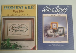 2 cross stitch booklets---Homestyle Cross Stitch & At Your Leisure---used - Picture 1 of 13