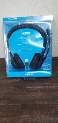 Logitech H390 Wired Headset for PC/Laptop, Stereo Headphones w/ Noise Cancel B2 - Image 1 of 4