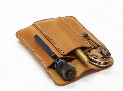 waist Bag belt jackknife folding knife Flashlight tool holder pouch Leather H278 - Image 1 of 4