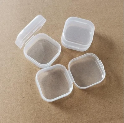 Mini Portable Clear Plastic Small Box Jewelry Storage Container Bead Clear Case - Image 1 of 3