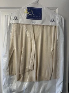 BRUNELLO CUCINELLI Ladies UK Size Small Cream 70% Cashmere Cardigan | Buy Now - Picture 1 of 20