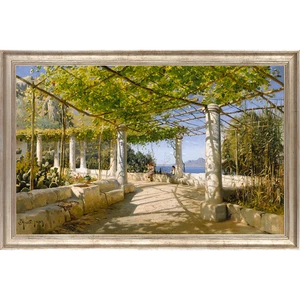 Peder Mönsted. Pergola auf Capri mit Blick auf Vesuv (1889).  - Bild 1 von 5
