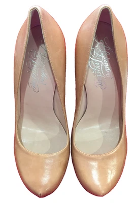 Alejandro Ingelmo Intermix Nude Camel Tan Platform High Heel Pumps Sz 36 - Image 1 of 4
