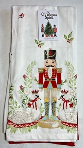 Mireille Designs KÜCHENTÜCHER (2) NUSSKNACKER BLAU GRÜN ROT KARIERT 20 X 28 NEU MIT ETIKETT - Bild 1 von 2