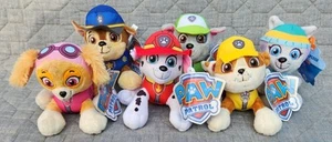 6-PC Paw Patrol 6" Plush Set - Skye, Marshall, Rubble, Chase, Rocky & Everest - Picture 1 of 19