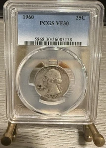 1960 Washington Quarter-PCGS VF30 - Picture 1 of 2