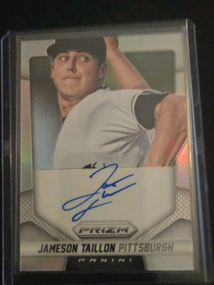 Jameson Taillon Auto 2014 Panini Silver Prizm On Card Auto JT Pittsburgh Pirates Foto 1 de 4