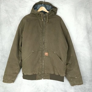 Sorel Jacke Herren XL braun Kapuze Workwear Canvas Reißverschluss isoliert distressed - Bild 1 von 24