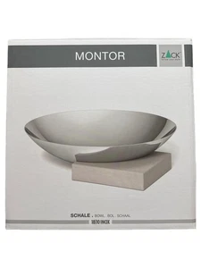 Zack Montor Ciotola Decorativa Acciaio Inox Argento Moderna 28cm - Foto 1 di 2