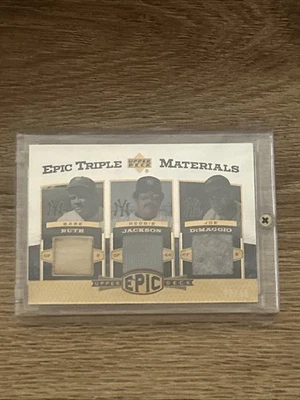 2006 Upper Deck Epic Triple Materials Babe Ruth/Reggie Jackson/Joe DiMaggio /99 — 第 1/2 张图片
