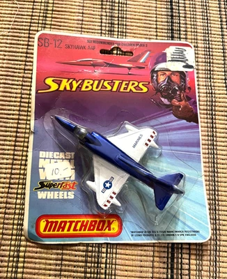 MATCHBOX SB12 Lesney 1973 Sky Busters Blue+White A4F SKYHAWK Marines SB-12 - Image 1 of 4