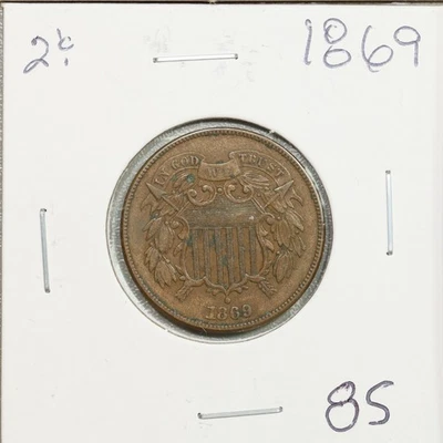 1869 Two Cent Piece 2c. *Nice Original Surfaces* - Image 1 of 2