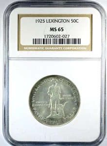 1925 Lexington Commemorative Half Dollar - NGC MS-65 - Older Slab - Picture 1 of 4