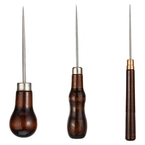 Lot de 3 Outils de Poinçon pour Cuir, Poinçon à Gratter, Poinçon de Couture6850 - Bild 1 von 7