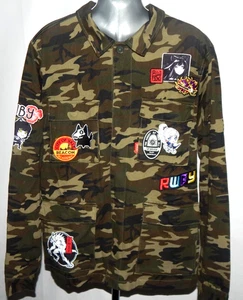 Chaqueta RWBY ANIME Parches Camuflada 100% Algodón Botón Frontal Talla Mediana De Colección RARA - Imagen 1 de 13