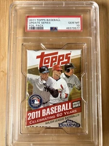 2011 Topps Baseball Update Series FOIL Pack PSA 10 Trout DIAMOND ANNIV ROOKIE? - Picture 1 of 5