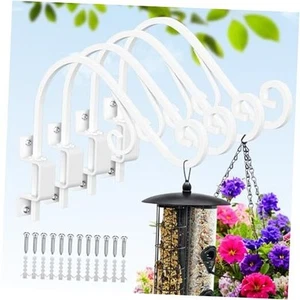 Swivel Plant Hangers Outdoor: 4 Pack 16 Inch Metal Hanging Plant Bracket Bird - Picture 1 of 8