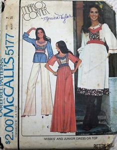 Vestido Boho Marlo Thomas 5177 McCall's 1976 Sin Cortar Top Costura Patrón Talla 7 - Imagen 1 de 2