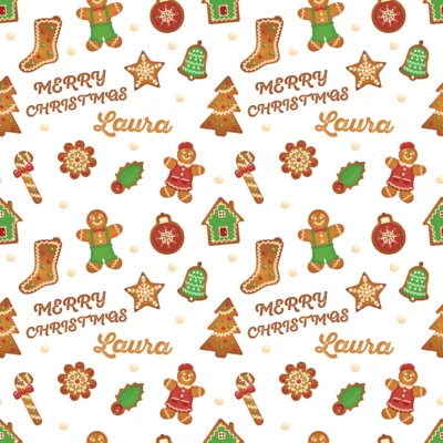HOT OFF THE PRESS GIFTING LTD CHRISTMAS BAKING BISCUITS GINGER BREAD MAN WRAPPING PAPER GIFT WRAP