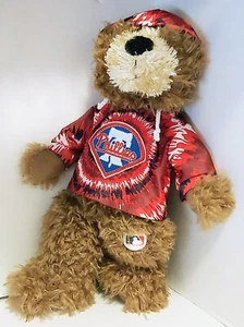 2010 Philadelphia Phillies MLB Good Stuff Tie Dye Hoodie Plush Teddy Bear  13" - Picture 1 of 8