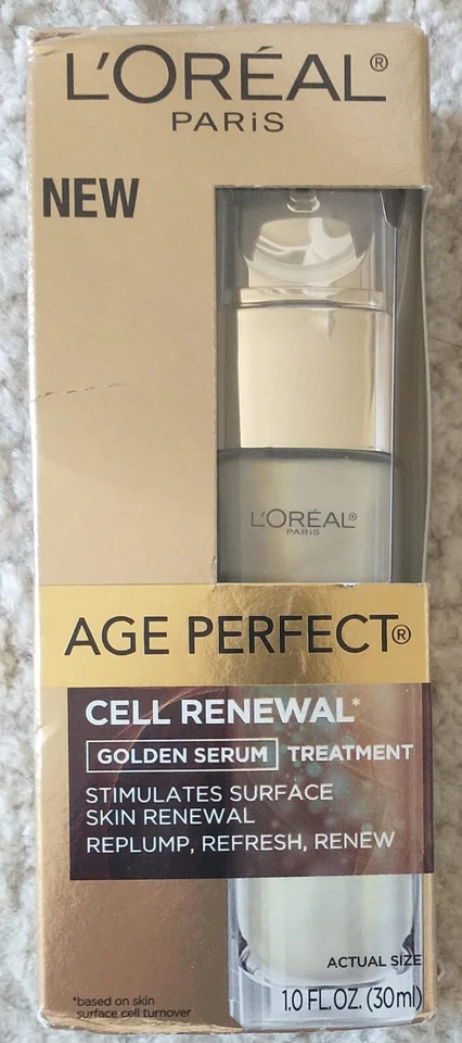 L'Oreal Paris Age Perfect Cell Renewal Golden 精华液 1 盎司罕见 Loreal Treatment — 第 1/1 张图片