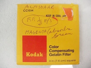 Color Compensating Filter Kodak CC10M  | 3"x3" | Gelatin Wratten | Nice | $6.85 - Picture 1 of 2