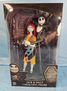 Tim Burton's The Nightmare Before Christmas Jack & Sally 7" Vinyl Figur Neu - Bild 1 von 4