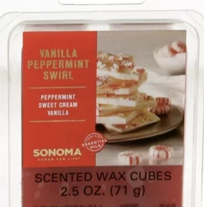Sonoma Wax Cubes Melt - Vanilla Peppermint Swirl - w/ Sweet Cream - Picture 1 of 1