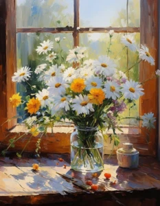Diamond Painting Kits for Adults Daisy 5D DIY Diamond Art Kits Full Drill Diamon - Picture 1 of 11