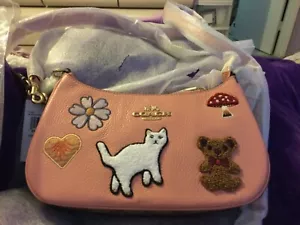 Coach Creatures Zip Leather Bag Multi Cat Teddy Shroom +NWT SR $428 OW SO F Gift - Picture 1 of 4