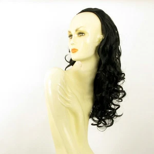DT Half wig HairPiece extensions black 22.8 REF :16/1b - Foto 1 di 7