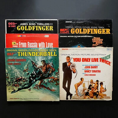 Six 1960s James Bond Soundtrack Albums • Sean Connery Era LPs • John Barry • 007 - Image 1 of 4