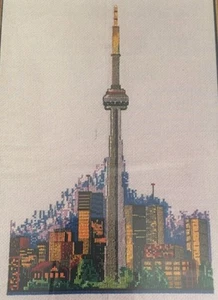 Counted Cross Stitch TORONTO AT SUNSET SP Ink Pattern Chart Landmark City - Picture 1 of 2