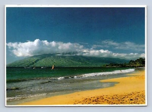 Golden Sand Kihei Maui Beach Hawaii Postcard By W. Waterfall Unposted - Picture 1 of 2