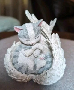 Cat Figurine Paw Prints From Heaven Blake Jensen Cats Purr-escious Companions  - Picture 1 of 11