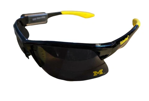 Michigan Wolverines NCAA Polarized Blade Sunglasses AND W/FREE POUCH/BAG NEW Cover