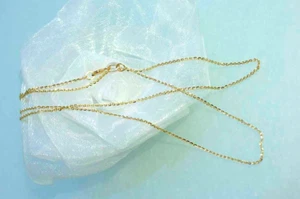 Collar de 50 cm oro amarillo 750 cadena de oro de 18 quilates cadena de mujer unisex👍muy fino - Imagen 1 de 5