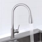 Sauber Baden Pull Out Kitchen Tap - Single Lever Brushed