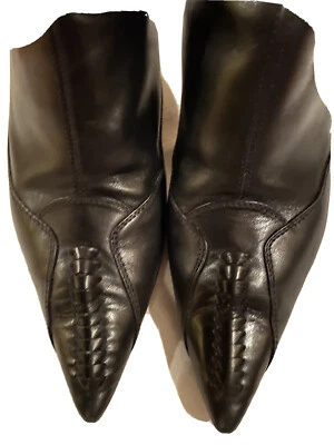 Botines Yves Saint Laurent de cuero negro “Rive Gauche” media pantorrilla UE 35,5 EE. UU. 5 Foto 1 de 4