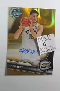 2023 Zach Edey AUTO Topps Bowman REFRAKTOR GOLD WAVY LAVA CHROM PROSPEKTIVE bcpaze - Bild 1 von 5