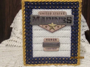 MARINES / VATERTAG / NEUE HANDARBEIT - TISSUE BOX COVER - KUNSTSTOFF CANVAS WÜRFEL - Bild 1 von 5