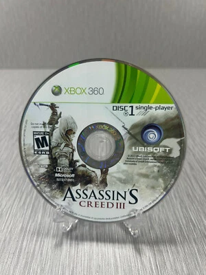 Assassin's Creed III 3  (Xbox 360) Disc Only, Both Discs - Image 1 of 2