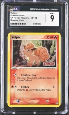 CGC 9 VULPIX REVERSE HOLO FOIL 69 EX POWER KEEPERS POKEMON GEM MINT - Image 1 of 2
