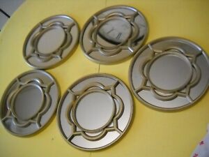 Round Gold Decorative Wall Mirrors Ornate 9.5" Set of 5 Vintage