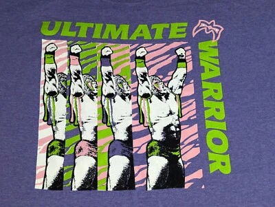 Camiseta ULTIMATE WARRIOR Púrpura WWE WWF Lucha Para Hombre Talla XXL Retro 2XL USADA EN EXCELENTE ESTADO Foto 1 de 4