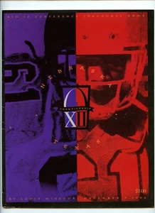 1996 Big 12 Championship Game Program ~ Nebraska vs Texas ~ First Inaugural Game - Picture 1 of 2